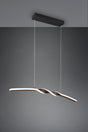 Lámpara de techo colgante Trio Ginko LED negro mate 3000K 150cm R35791132