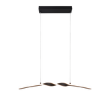 Lámpara de techo colgante Trio Ginko LED negro mate 3000K 150cm R35791132