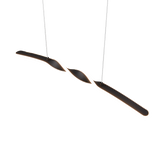 Lámpara de techo colgante Trio Ginko LED negro mate 3000K 150cm R35791132