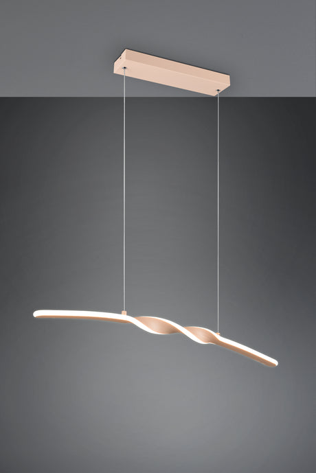 Lámpara de techo colgante Trio Ginko LED sand 3000K 150cm R35791166