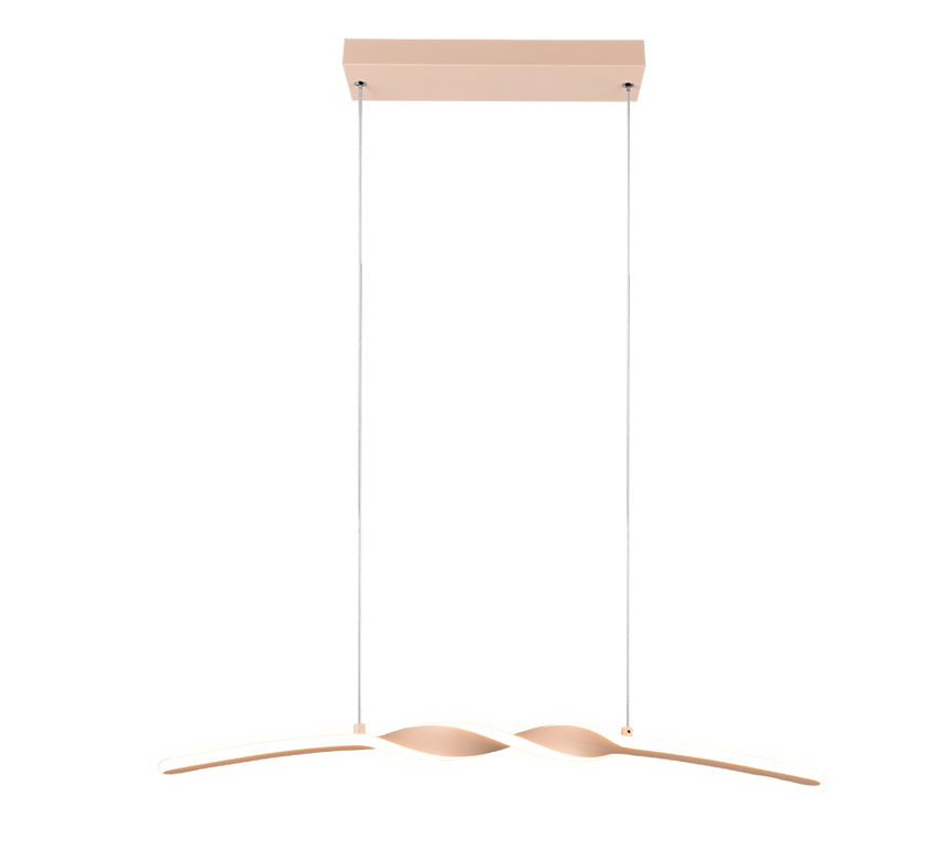 Lámpara de techo colgante Trio Ginko LED sand 3000K 150cm R35791166