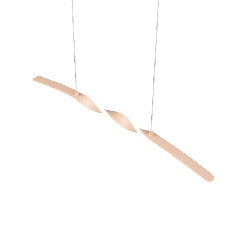 Lámpara de techo colgante Trio Ginko LED sand 3000K 150cm R35791166