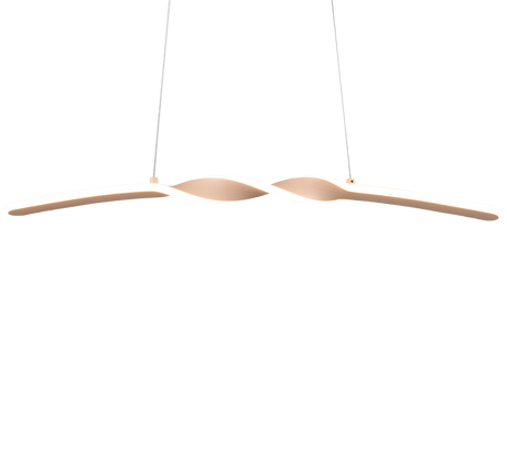 Lámpara de techo colgante Trio Ginko LED sand 3000K 150cm R35791166