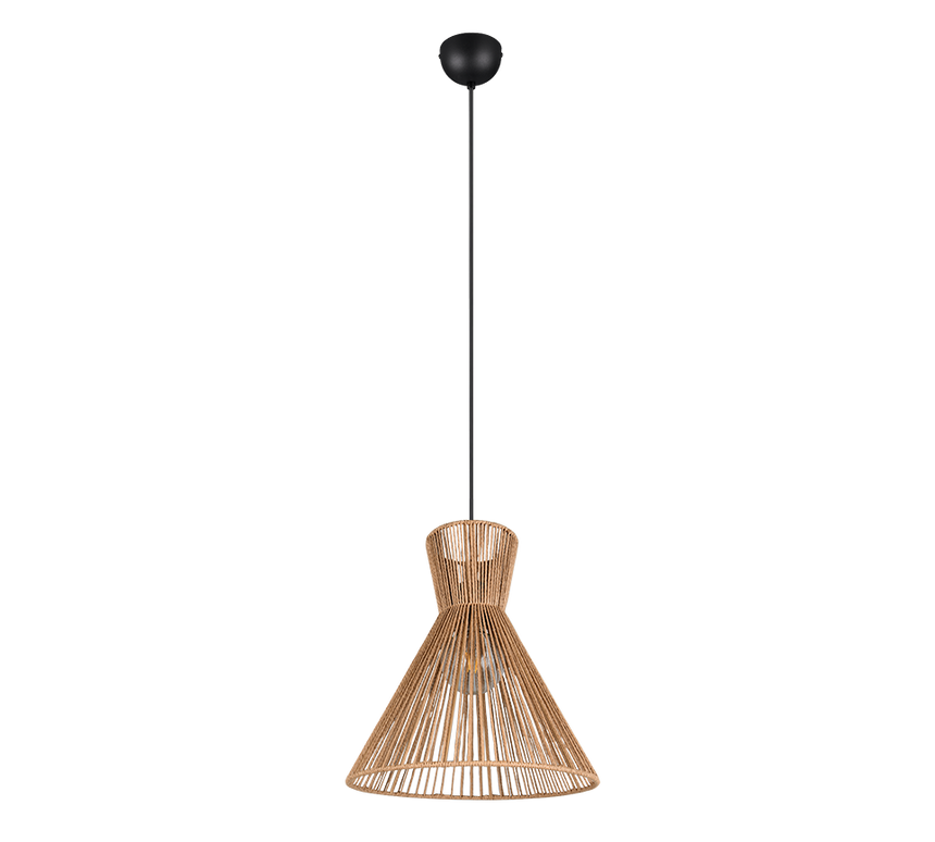 Lámpara de techo colgante Trio Rosalie LED negro mate 2700K 150cm R36191036