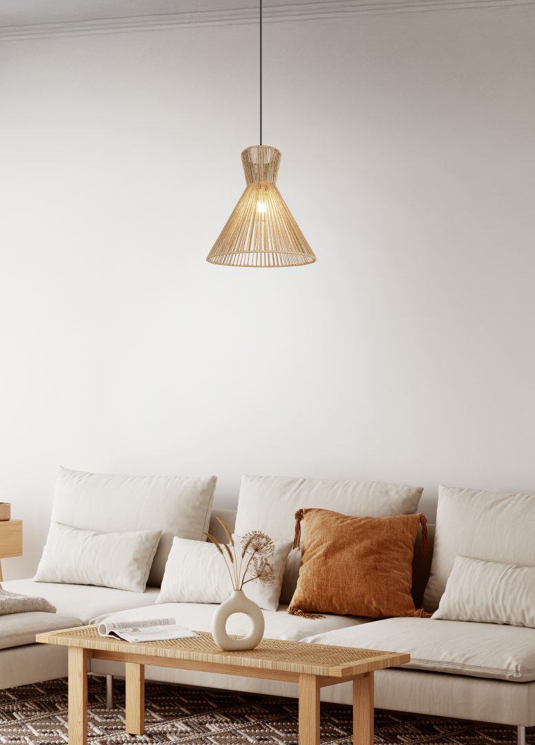 Lámpara de techo colgante Trio Rosalie LED negro mate 2700K 150cm R36191036