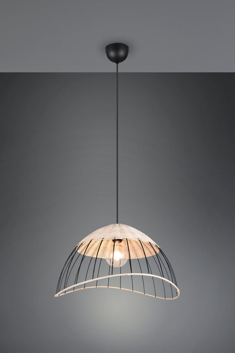 Lámpara de techo colgante Trio Sandrine LED negro mate 2700K 150cm R36211032