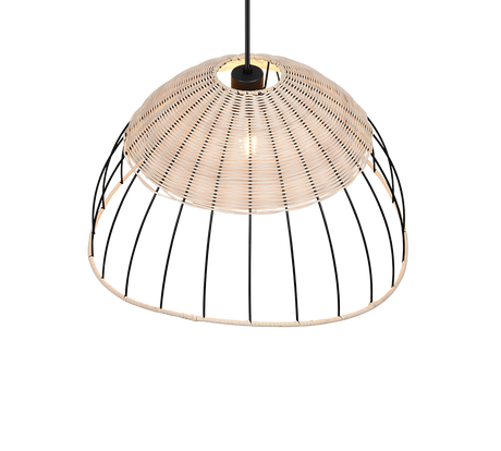 Lámpara de techo colgante Trio Sandrine LED negro mate 2700K 150cm R36211032