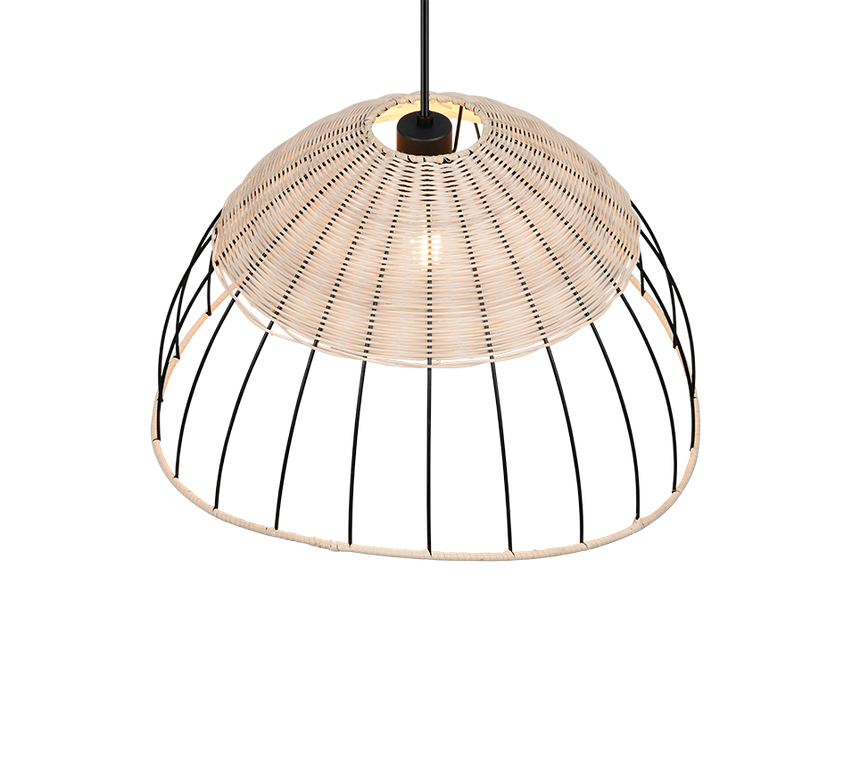 Lámpara de techo colgante Trio Sandrine LED negro mate 2700K 150cm R36211032