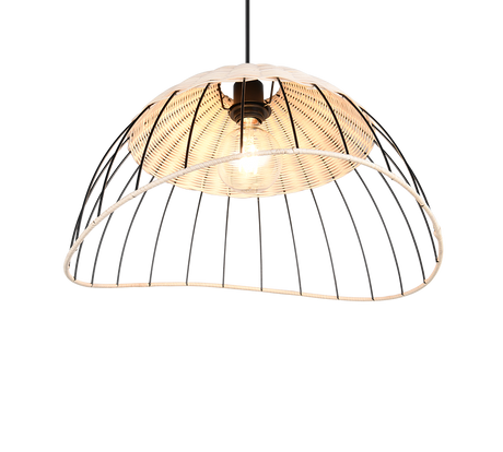 Lámpara de techo colgante Trio Sandrine LED negro mate 2700K 150cm R36211032