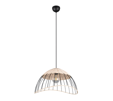 Lámpara de techo colgante Trio Sandrine LED negro mate 2700K 150cm R36211032