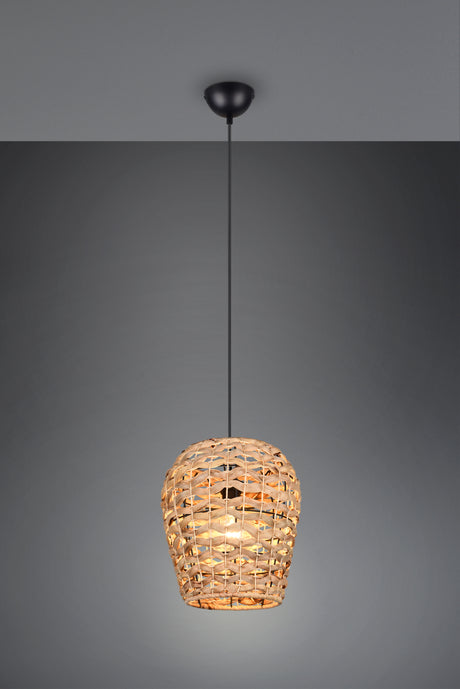 Lámpara de techo colgante Trio Jean LED negro mate 2700K 150cm R36221036