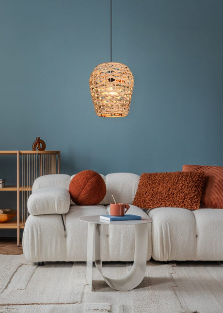 Lámpara de techo colgante Trio Jean LED negro mate 2700K 150cm R36221036