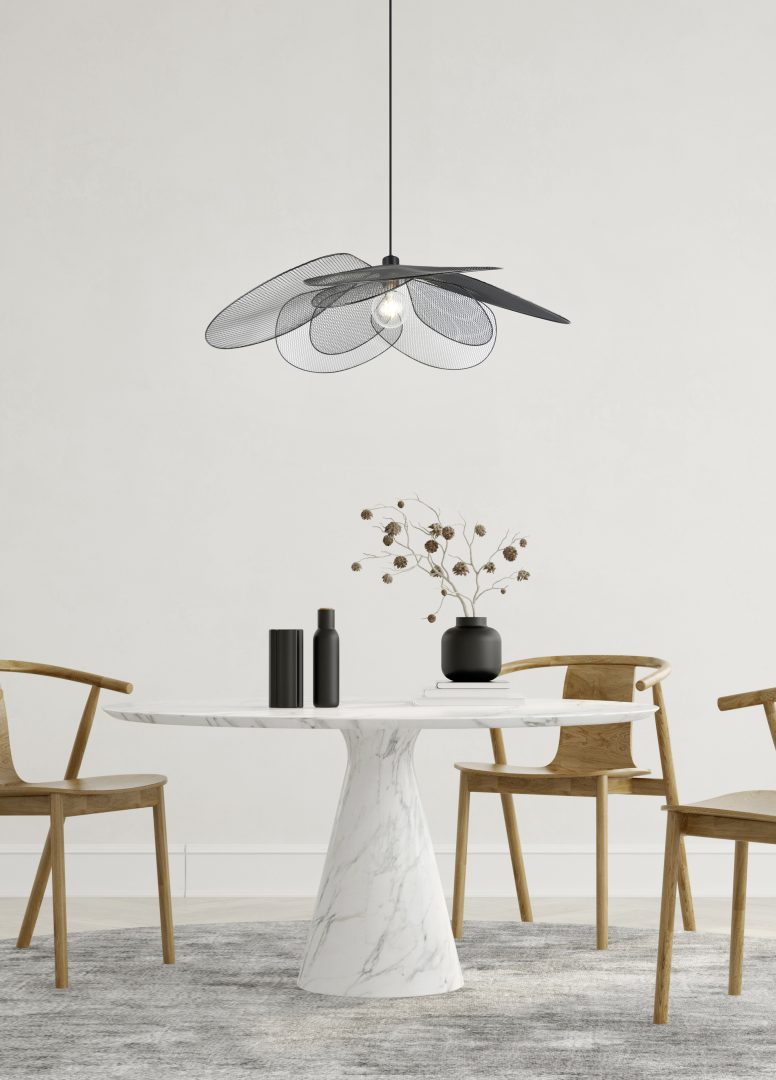 Lámpara de techo colgante Trio Fleure LED negro mate 2700K 150cm R36291032
