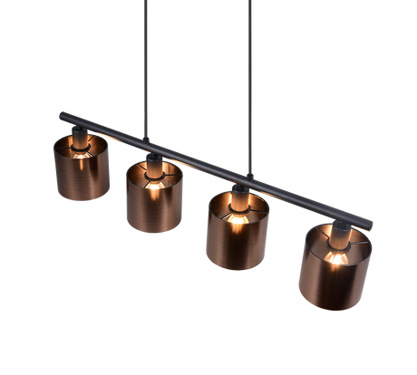 Lámpara de techo colgante Trio Jason LED bronzefarbig 2700K 150cm R36304064