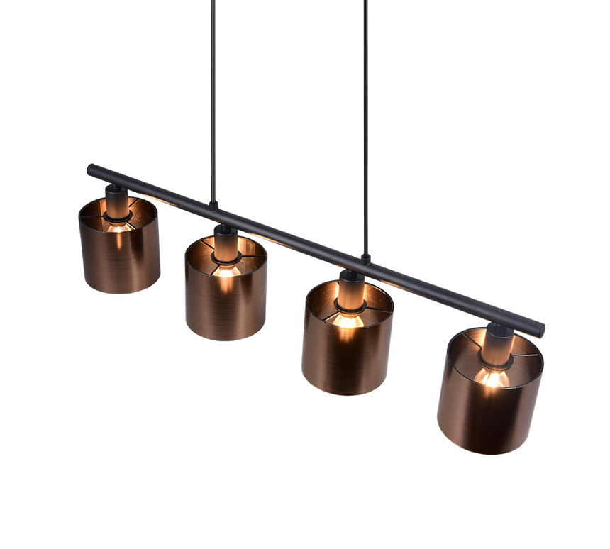 Lámpara de techo colgante Trio Jason LED bronzefarbig 2700K 150cm R36304064