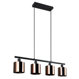 Lámpara de techo colgante Trio Jason LED bronzefarbig 2700K 150cm R36304064
