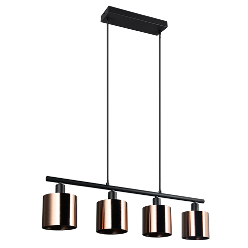 Lámpara de techo colgante Trio Jason LED bronzefarbig 2700K 150cm R36304064