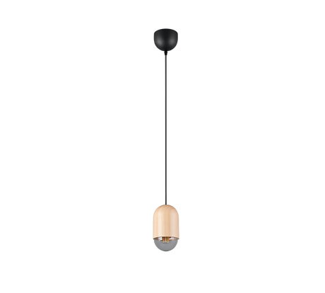 Lámpara de techo colgante Trio Nara LED madera 3000K 150cm R36311030