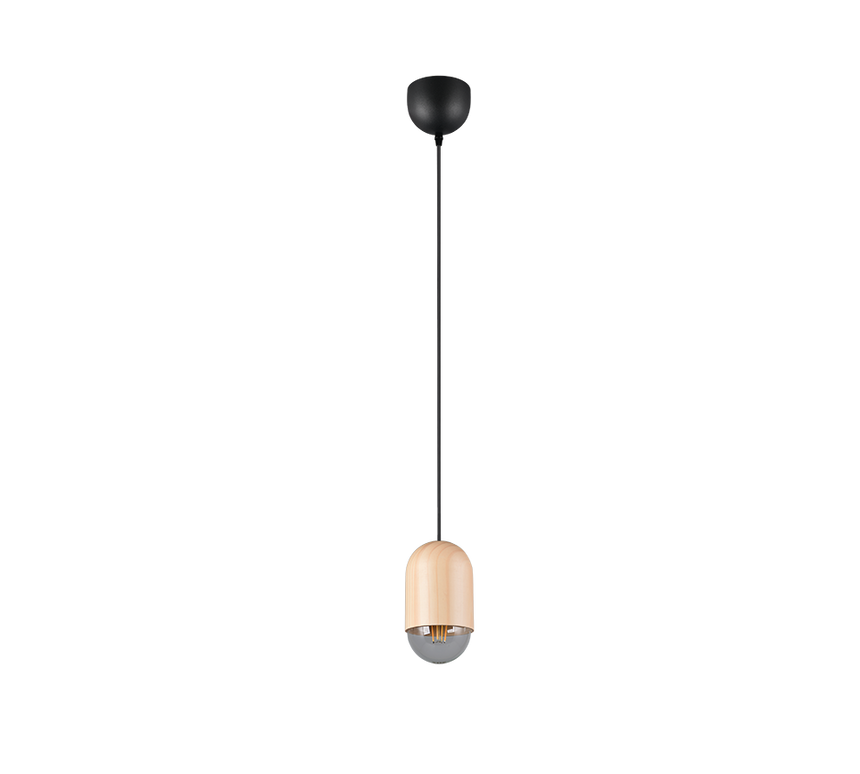 Lámpara de techo colgante Trio Nara LED madera 3000K 150cm R36311030