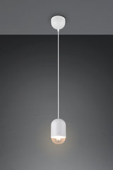 Lámpara de techo colgante Trio Nara LED blanco mate 2700K 150cm R36311031
