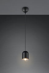 Lámpara de techo colgante Trio Nara LED negro mate 2700K 150cm R36311032