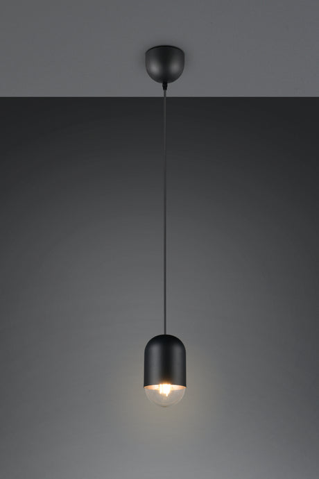 Lámpara de techo colgante Trio Nara LED negro mate 2700K 150cm R36311032