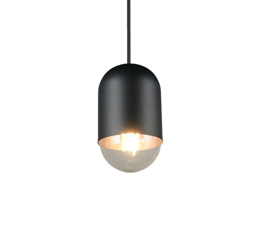 Lámpara de techo colgante Trio Nara LED negro mate 2700K 150cm R36311032