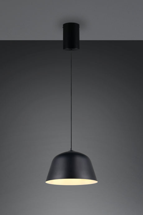 Lámpara de techo colgante Trio Tova LED negro mate 2700K 150cm R36411032