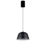 Lámpara de techo colgante Trio Tova LED negro mate 2700K 150cm R36411032