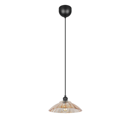 Lámpara de techo colgante Trio Eluna LED negro mate 2700K 150cm R36521032