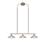 Lámpara de techo colgante Trio Eluna LED latón antiguo 2700K 150cm R36523004