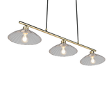 Lámpara de techo colgante Trio Eluna LED latón antiguo 2700K 150cm R36523004