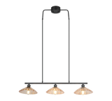 Lámpara de techo colgante Trio Eluna LED negro mate 2700K 150cm R36523032