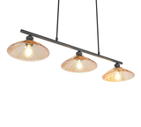 Lámpara de techo colgante Trio Eluna LED negro mate 2700K 150cm R36523032