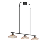 Lámpara de techo colgante Trio Eluna LED negro mate 2700K 150cm R36523032
