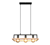 Lámpara de techo colgante Trio Bano LED negro mate 2700K 150cm R36693032