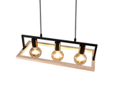 Lámpara de techo colgante Trio Bano LED negro mate 2700K 150cm R36693032