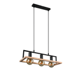 Lámpara de techo colgante Trio Bano LED negro mate 2700K 150cm R36693032