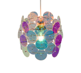 Lámpara de techo colgante Trio Iride LED transparent iridescent 2700K 150cm R367
