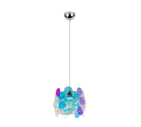Lámpara de techo colgante Trio Iride LED transparent iridescent 2700K 150cm R367
