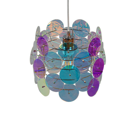 Lámpara de techo colgante Trio Iride LED transparent iridescent 2700K 150cm R367