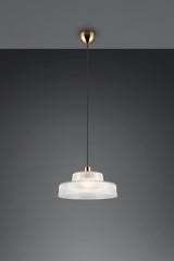 Lámpara de techo colgante Trio Abella LED transparent clear 2700K 150cm R3676105