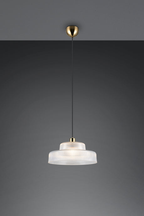 Lámpara de techo colgante Trio Abella LED transparent clear 2700K 150cm R3676105