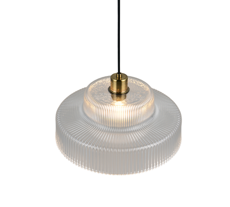 Lámpara de techo colgante Trio Abella LED transparent clear 2700K 150cm R3676105