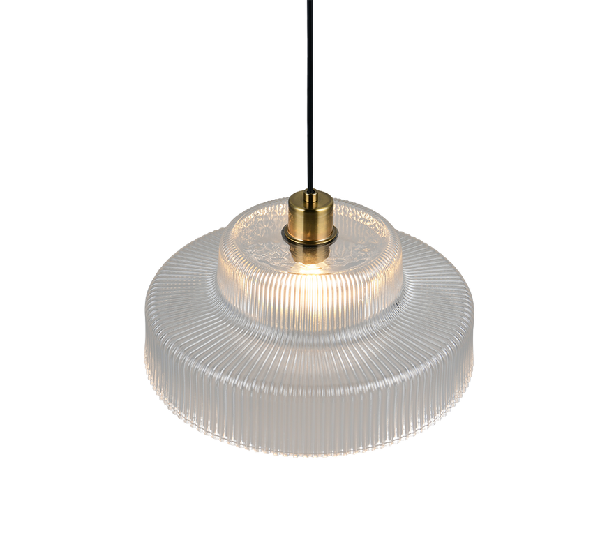 Lámpara de techo colgante Trio Abella LED transparent clear 2700K 150cm R3676105