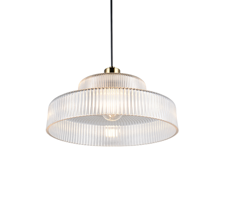 Lámpara de techo colgante Trio Abella LED transparent clear 2700K 150cm R3676105