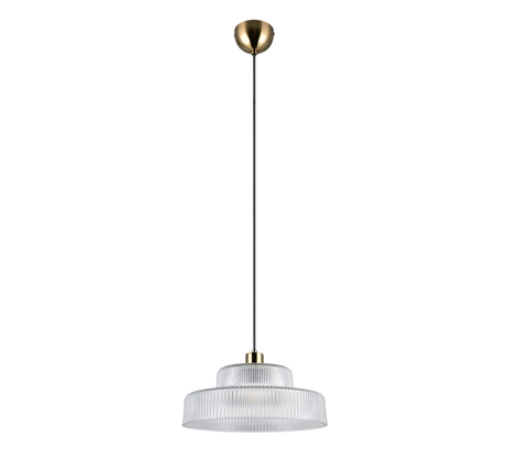 Lámpara de techo colgante Trio Abella LED transparent clear 2700K 150cm R3676105