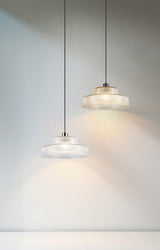Lámpara de techo colgante Trio Abella LED transparent clear 2700K 150cm R3676105