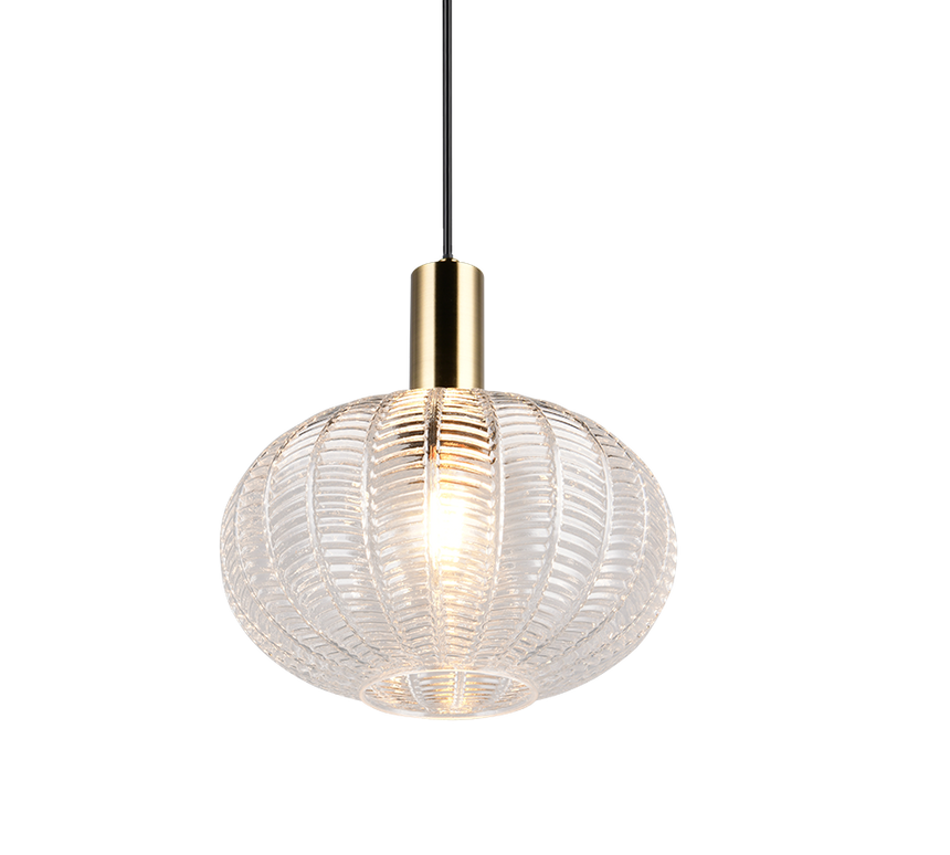 Lámpara de techo colgante Trio Elvezia LED transparent clear 2700K 150cm R367710