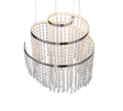 Lámpara de techo colgante Trio Pomp LED cromo CCT 150cm R37341106